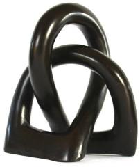 72204B Knot noir 10 cm