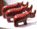 83206R Set of 3 rhinoceros signature 10 to 20 cm