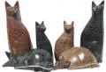 83449 Set of 6 cats 10 to 15 cm