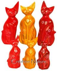 83465 Set de 6 chats 10  15 cm