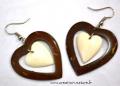 9920192 Boucles d'oreilles os et bois