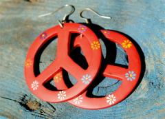 9920196 Boucles d\'oreilles "peace and love"