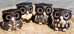 9953701 set of 3 owls 8  10 cm